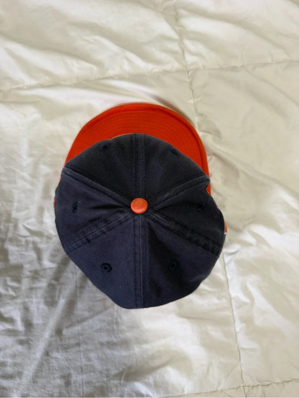 New Era men’s Navy and Orange Snapback with 'C' Logo